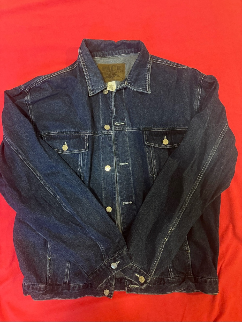 Men's PACE Jeans Dark Blue Denim Jacket - XL
